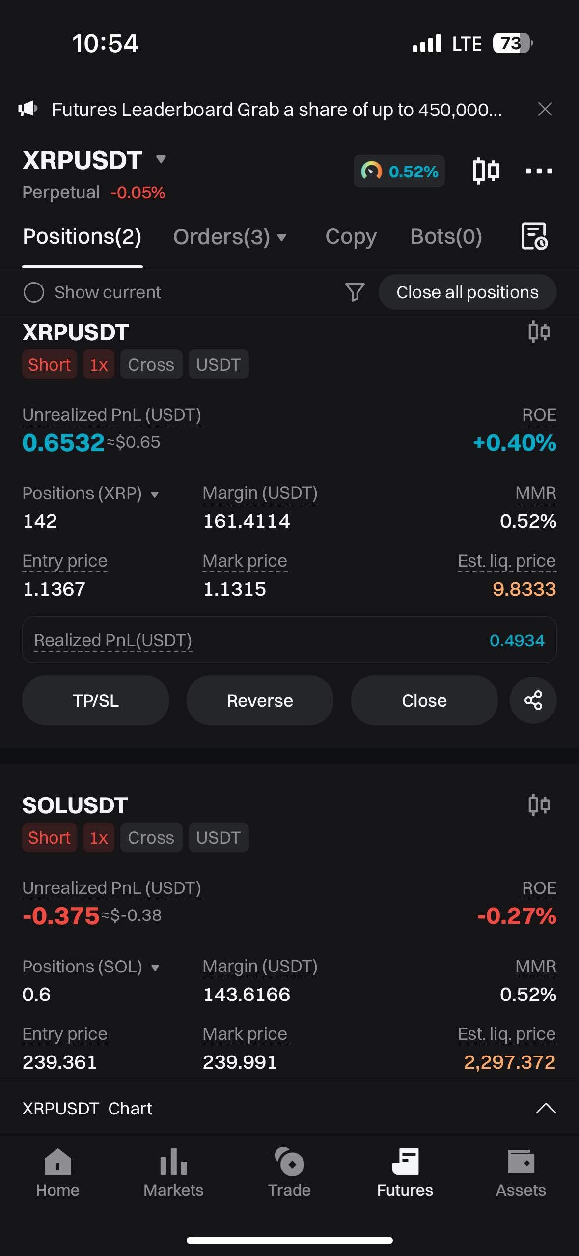 블라인드 | 암호화폐: 리플 솔라나 숏 입장