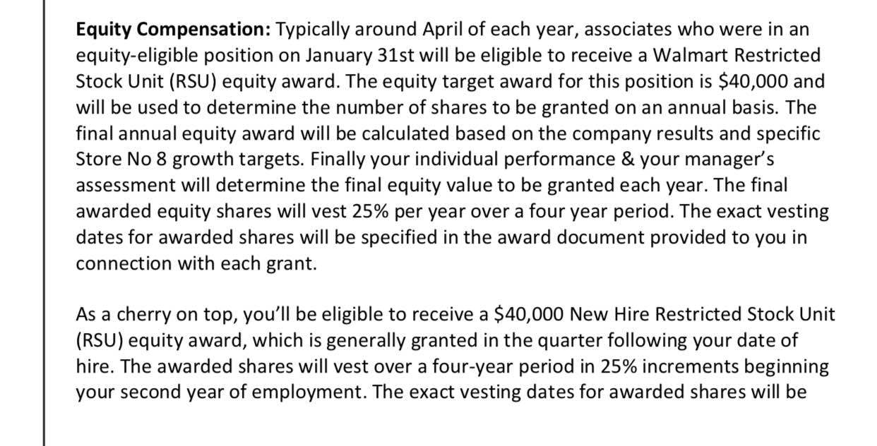 How much equity am I getting over 4 years?