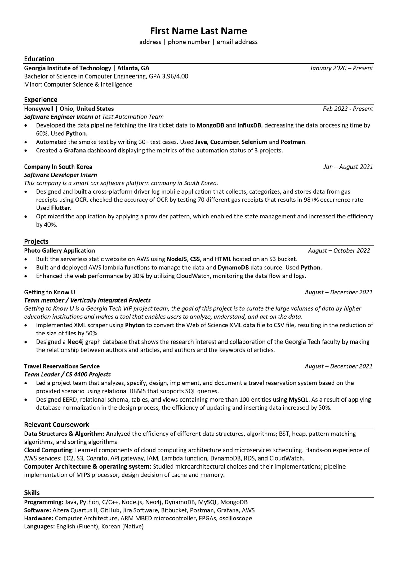 Resume evaluation. | Resume Review - Blind