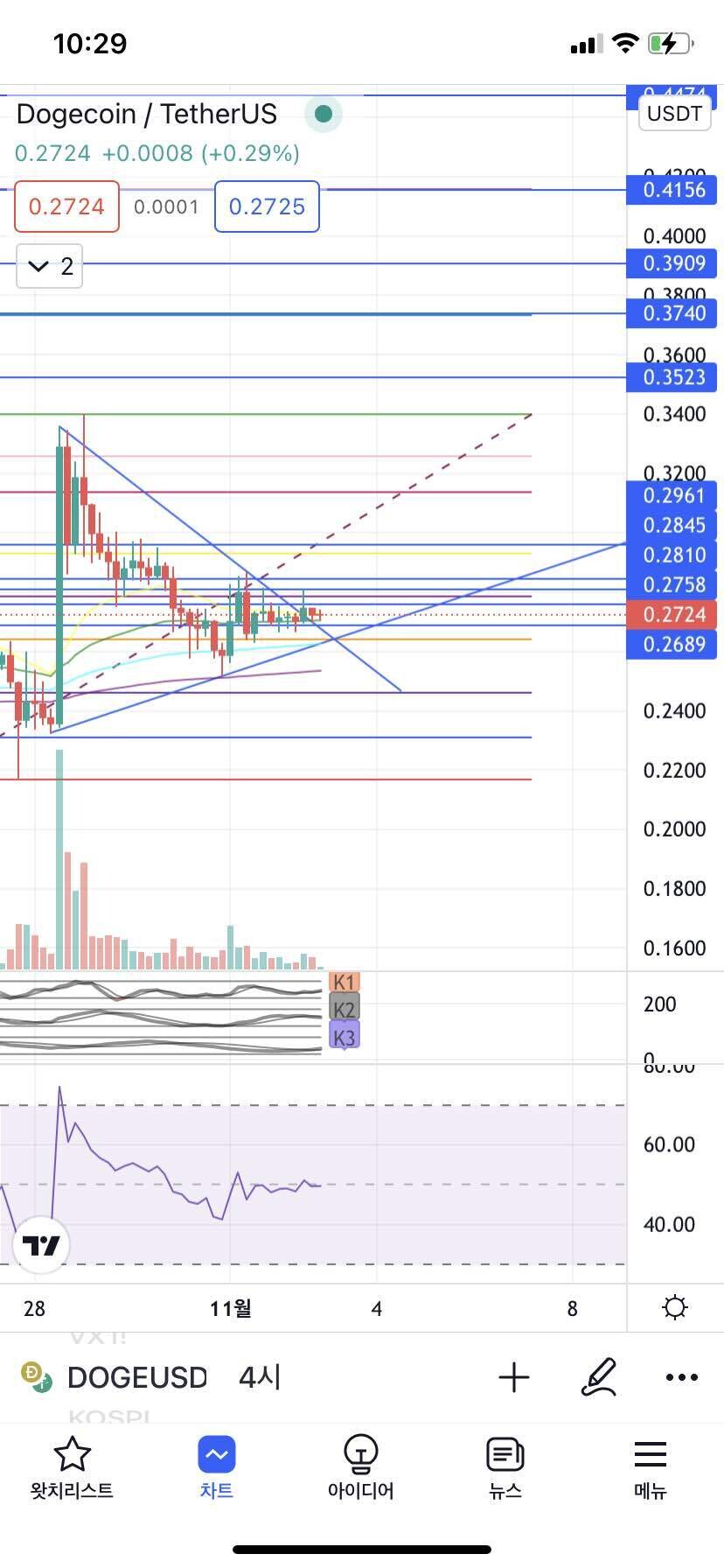 블라인드 | 암호화폐: 도지 차트 분석!