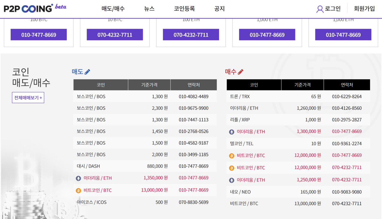 블라인드 | 암호화폐: (코인연구원) 국내최초 P2P(개인간) 암호화폐거래소 개설