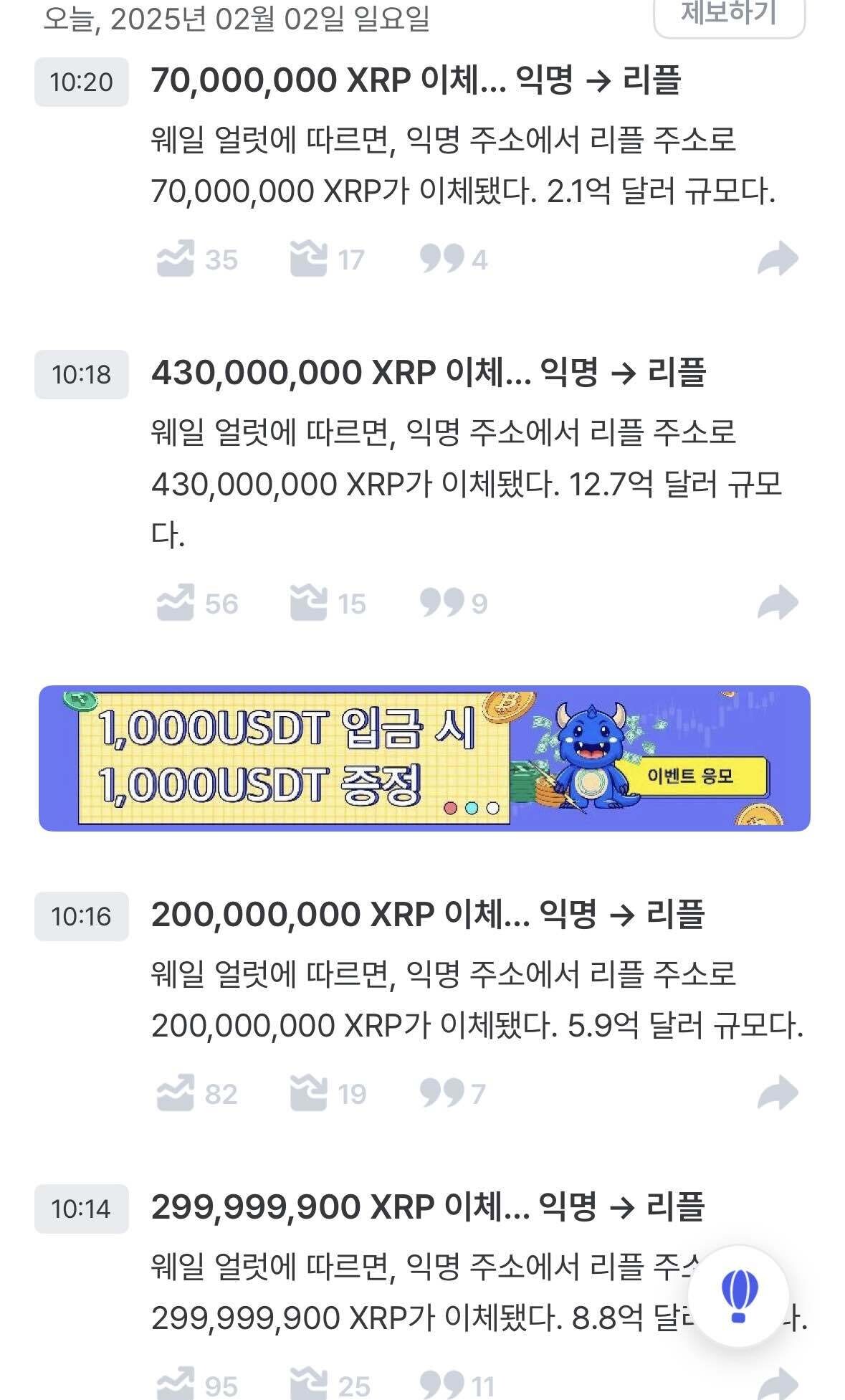블라인드 | 암호화폐: [속보] 리플 대강세 XRP