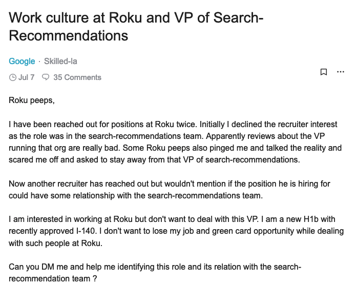 Who is this notoriously famous eng VP at Roku and what did he do?