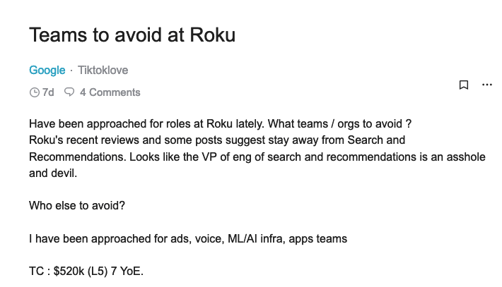 Who is this notoriously famous eng VP at Roku and what did he do?