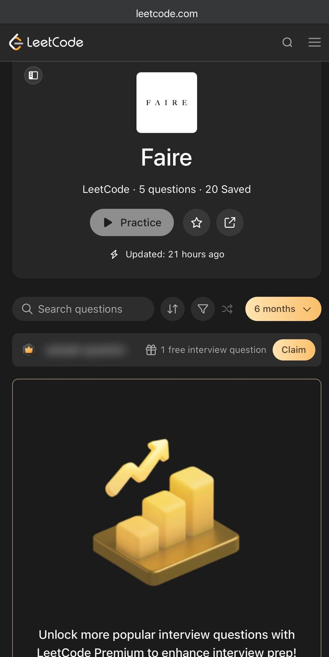 Leetcode premium share Faire questions | Interview Experiences - Blind
