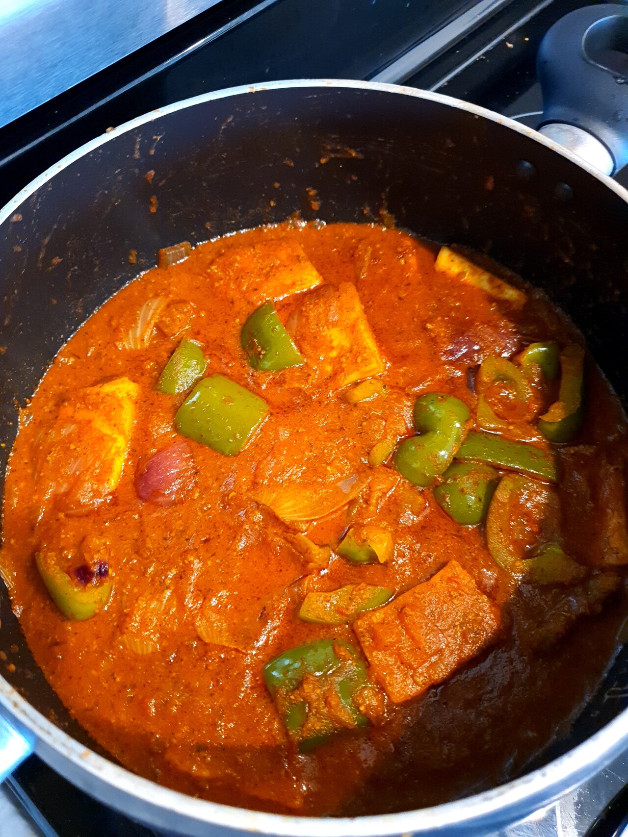 I made kadhai paneer systematically today.