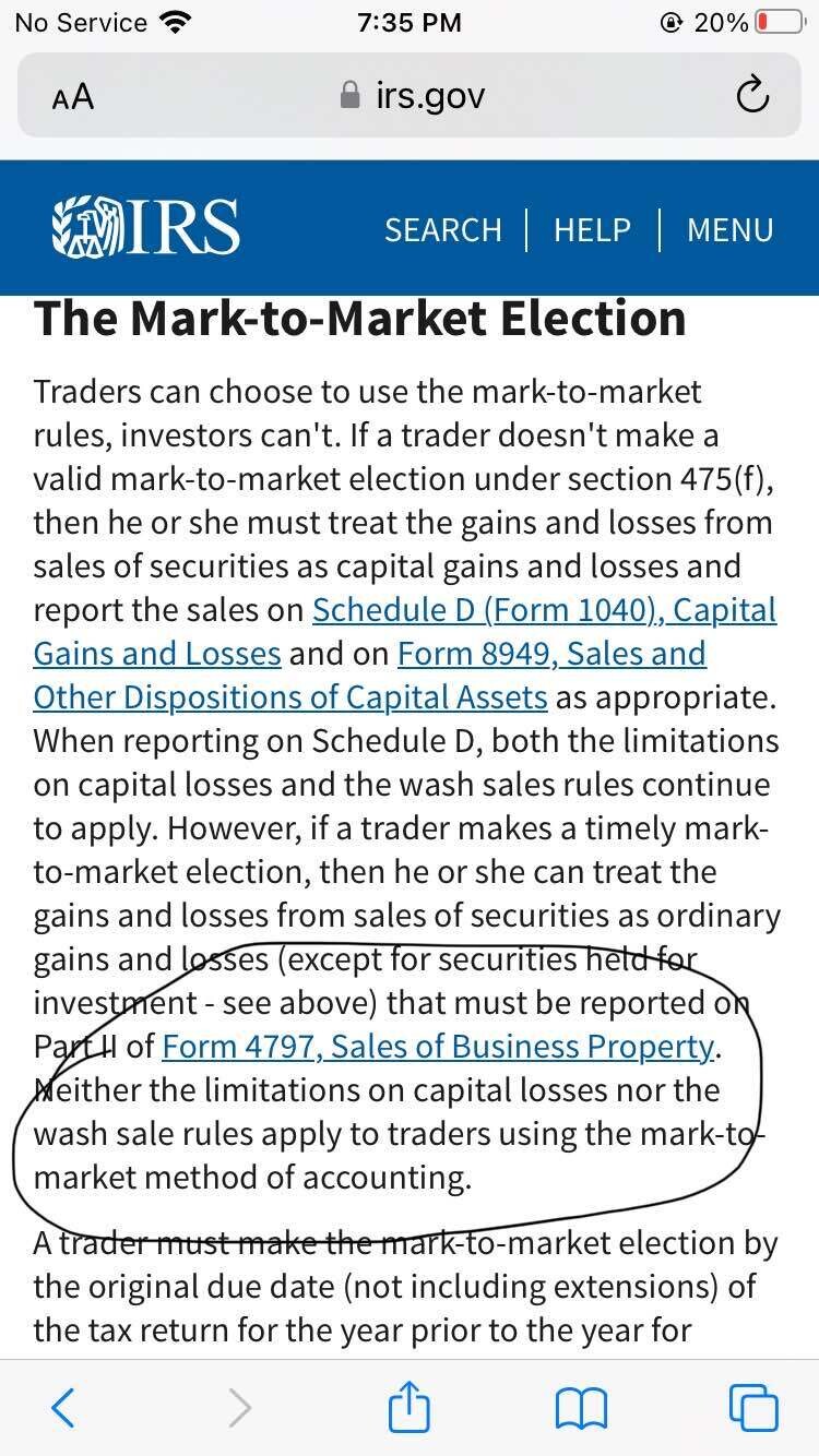 Why are wash sale loss disallowed? Blind