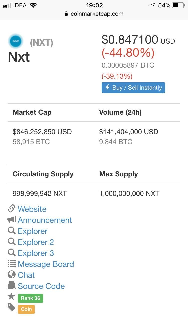 블라인드 | 암호화폐: NXT 존버러분들!