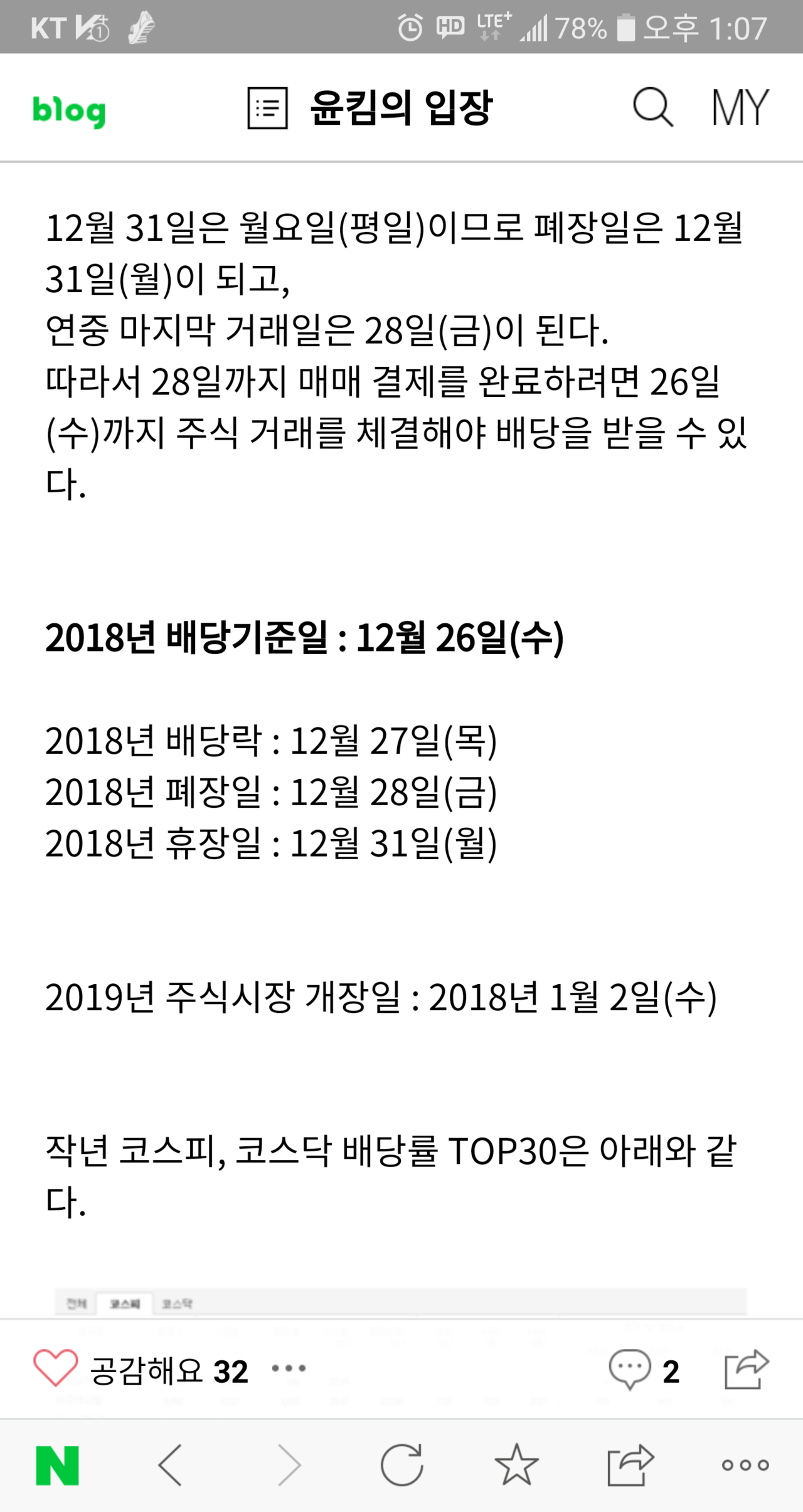 블라인드 | 주식·투자: 31 일 장 열리나요?