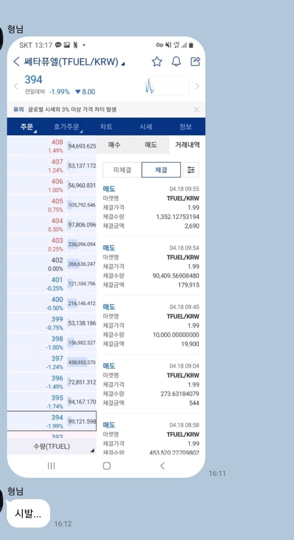 블라인드 | 암호화폐: 작년에 코인 팔고 주식으로간 친형
