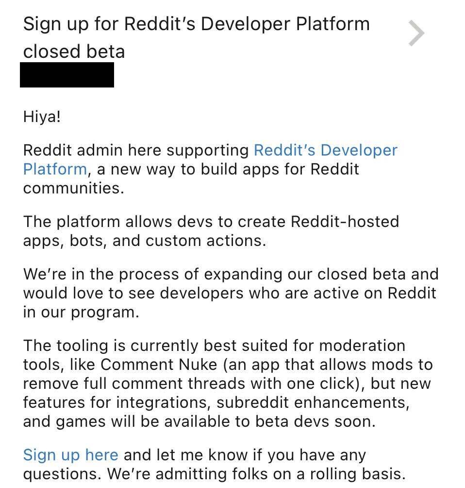 Will you try out Reddit's Developer Platform? - Blind