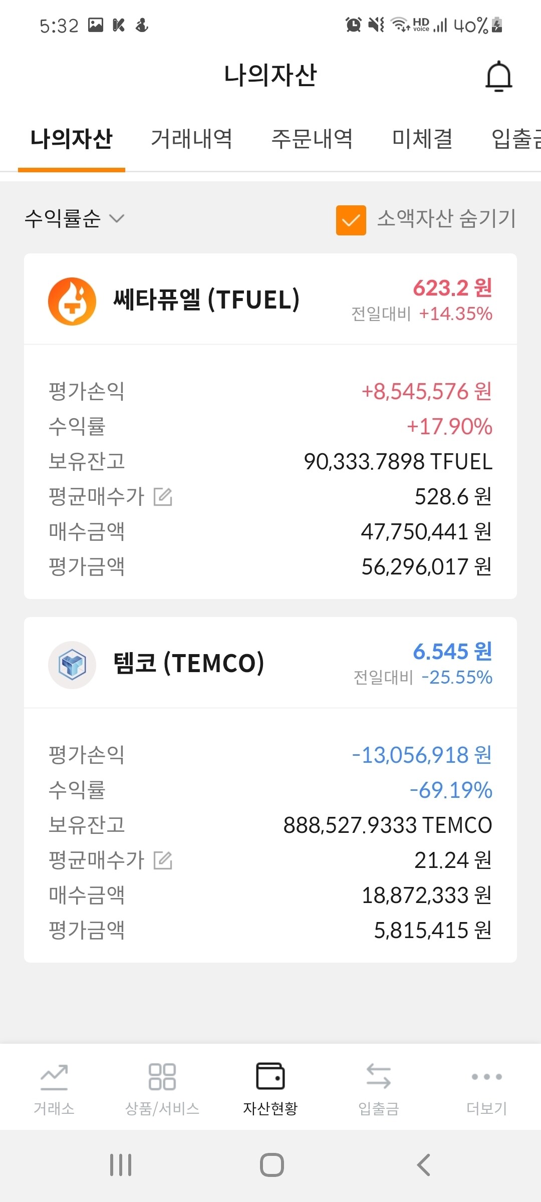 블라인드 | 암호화폐: 쎄타퓨엘 생존 신고