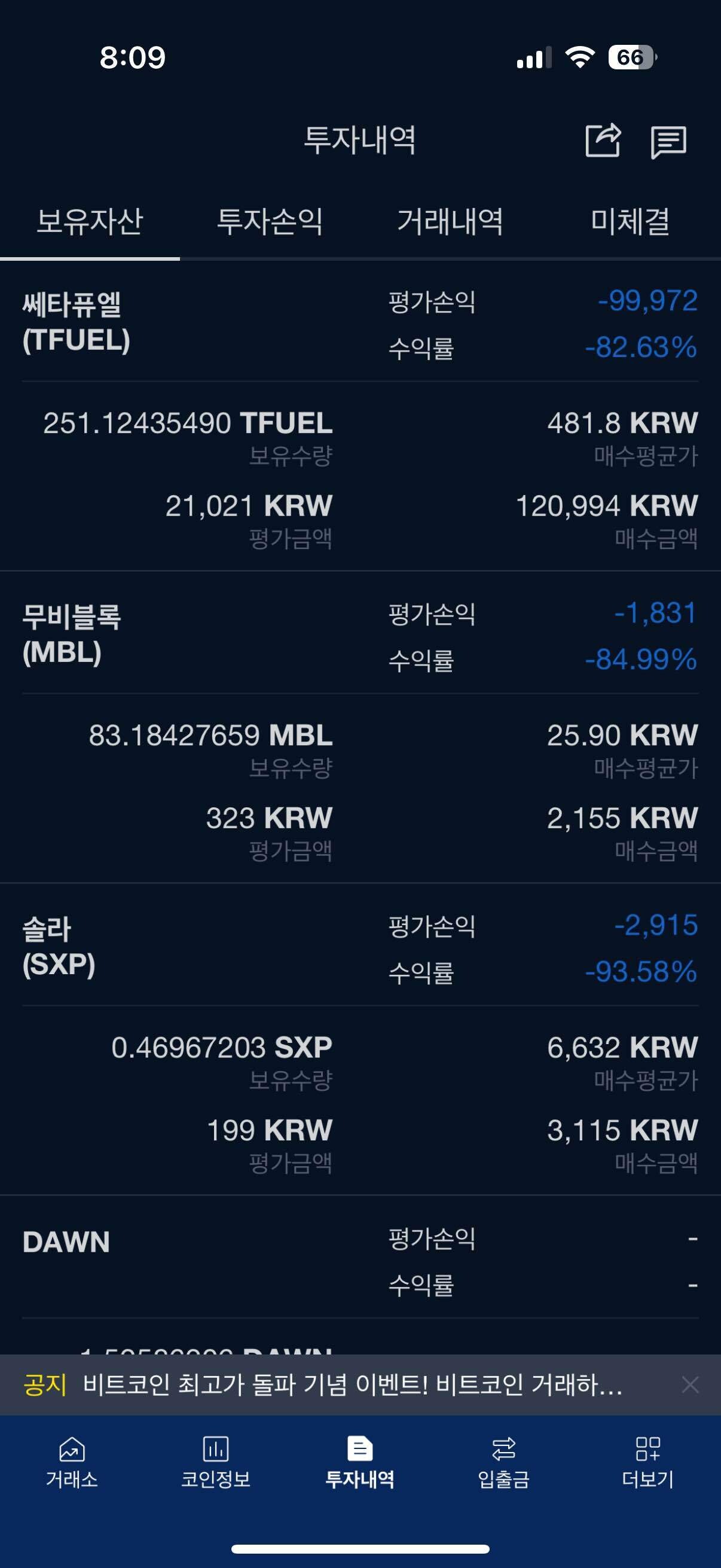 블라인드 | 암호화폐: 현 남친이 남긴 반려코인 ㅋㅋㅋ