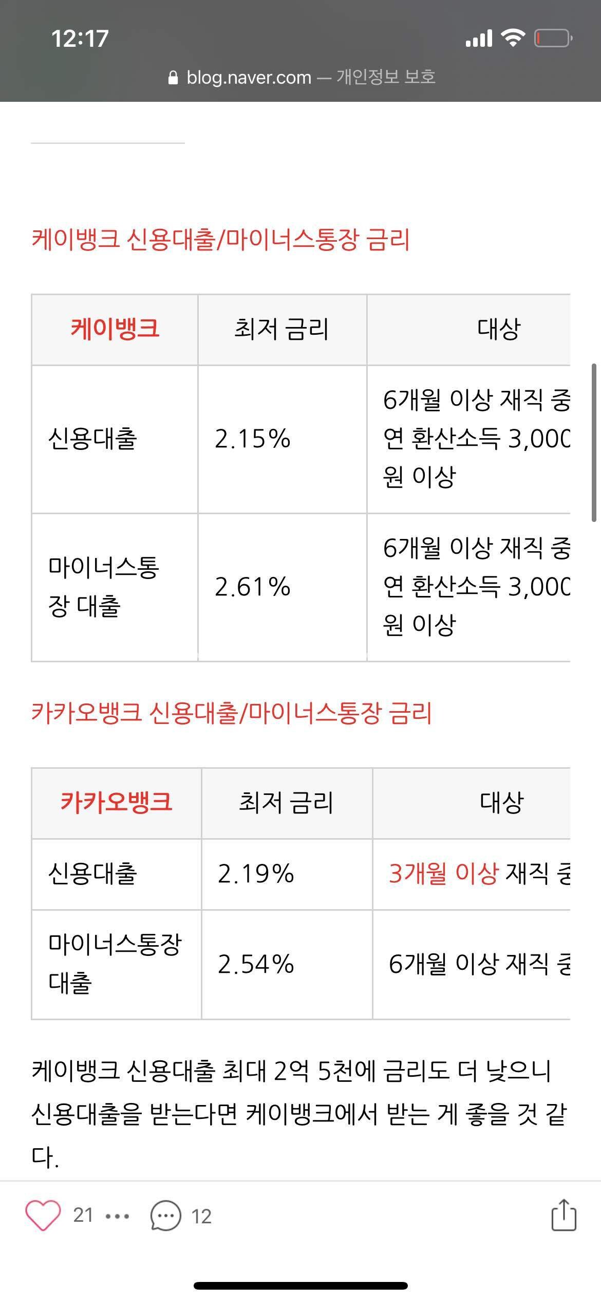 블라인드 | 주식·투자: 케이뱅크 카카오뱅크 대출한도 왜케 높아?