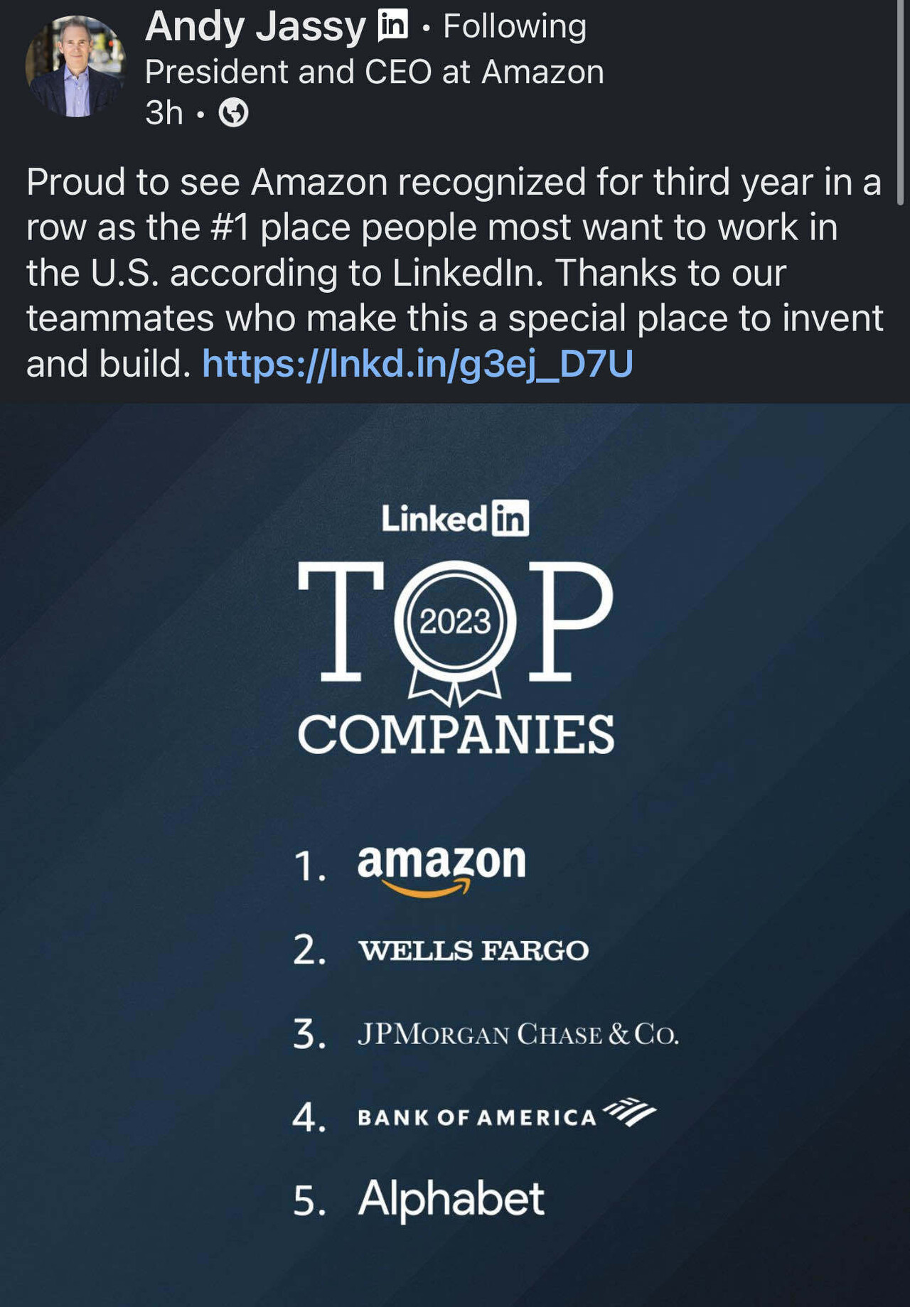 Amazon - #1 company to work for according to Linkedin? - Blind