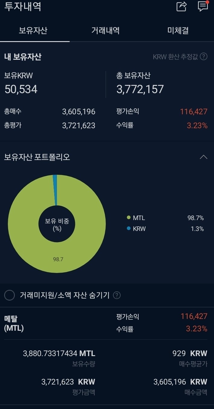 블라인드 | 암호화폐: 메탈 오늘 사고칠꺼 같아 월급 박았다