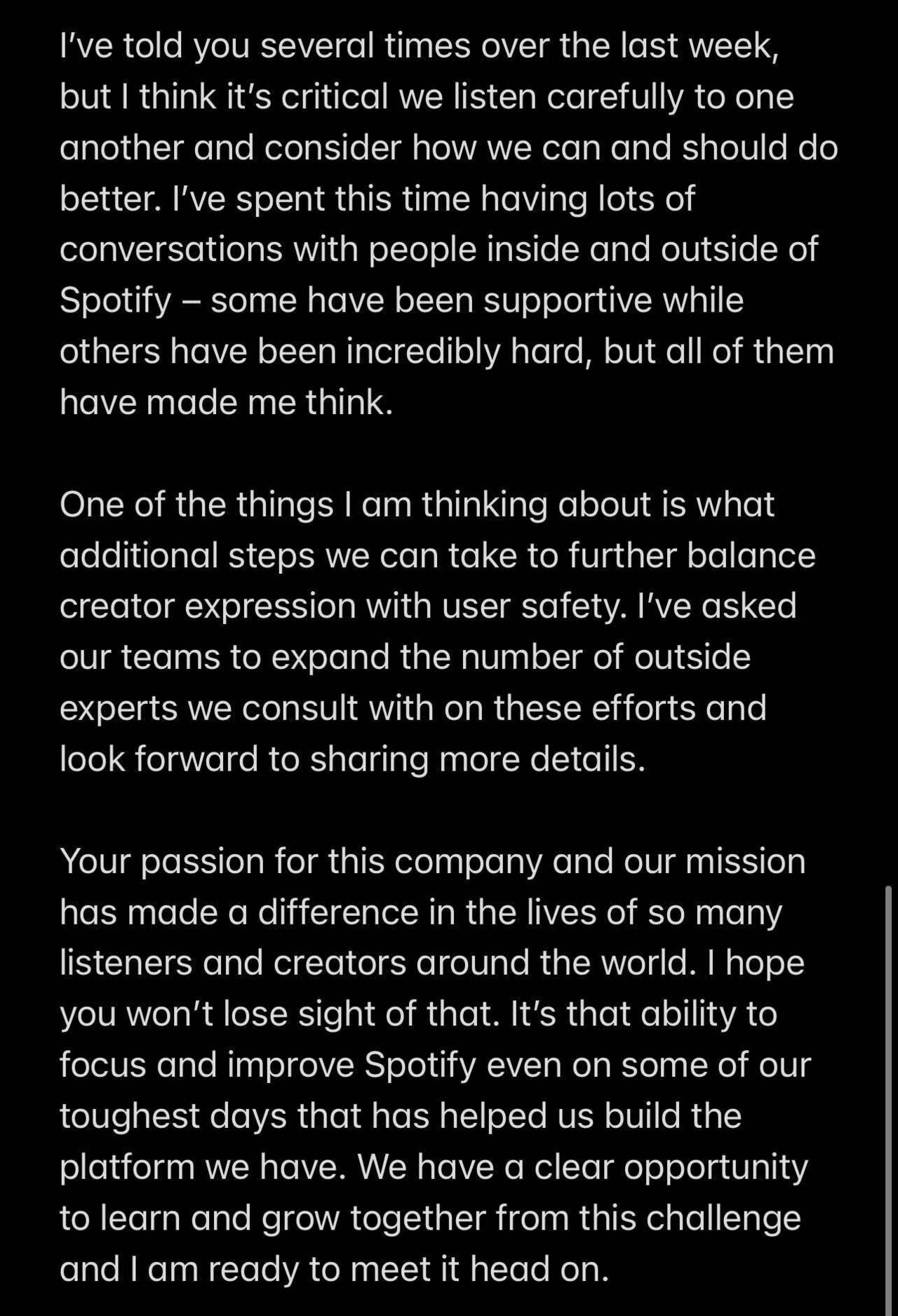 Spotify CEO’s email about Joe Rogan to employees 