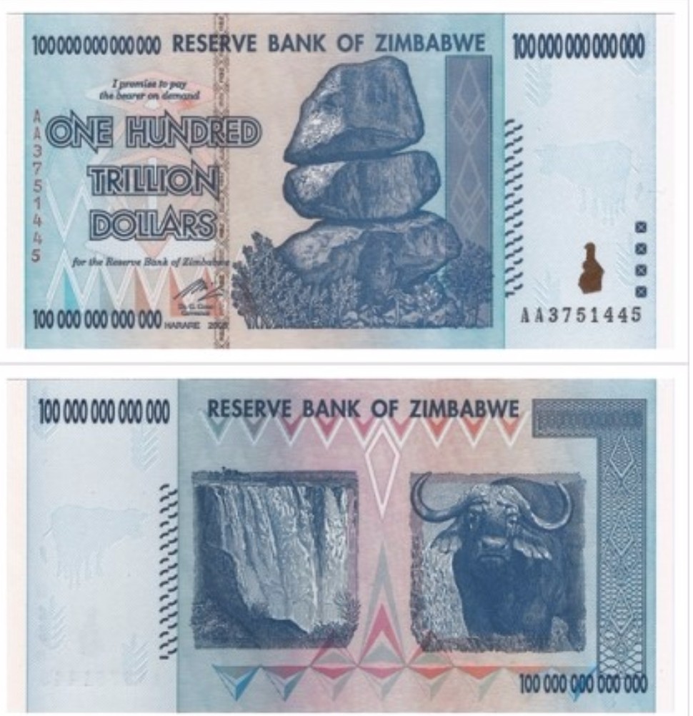 블라인드 | 주식·투자: 짐바브웨돈 100조달러 지폐 2장 샀다