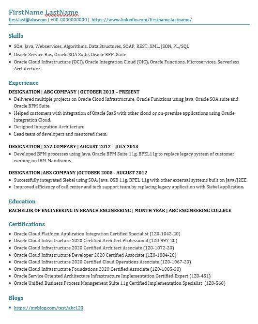 Resume Review | Resume Review - Blind