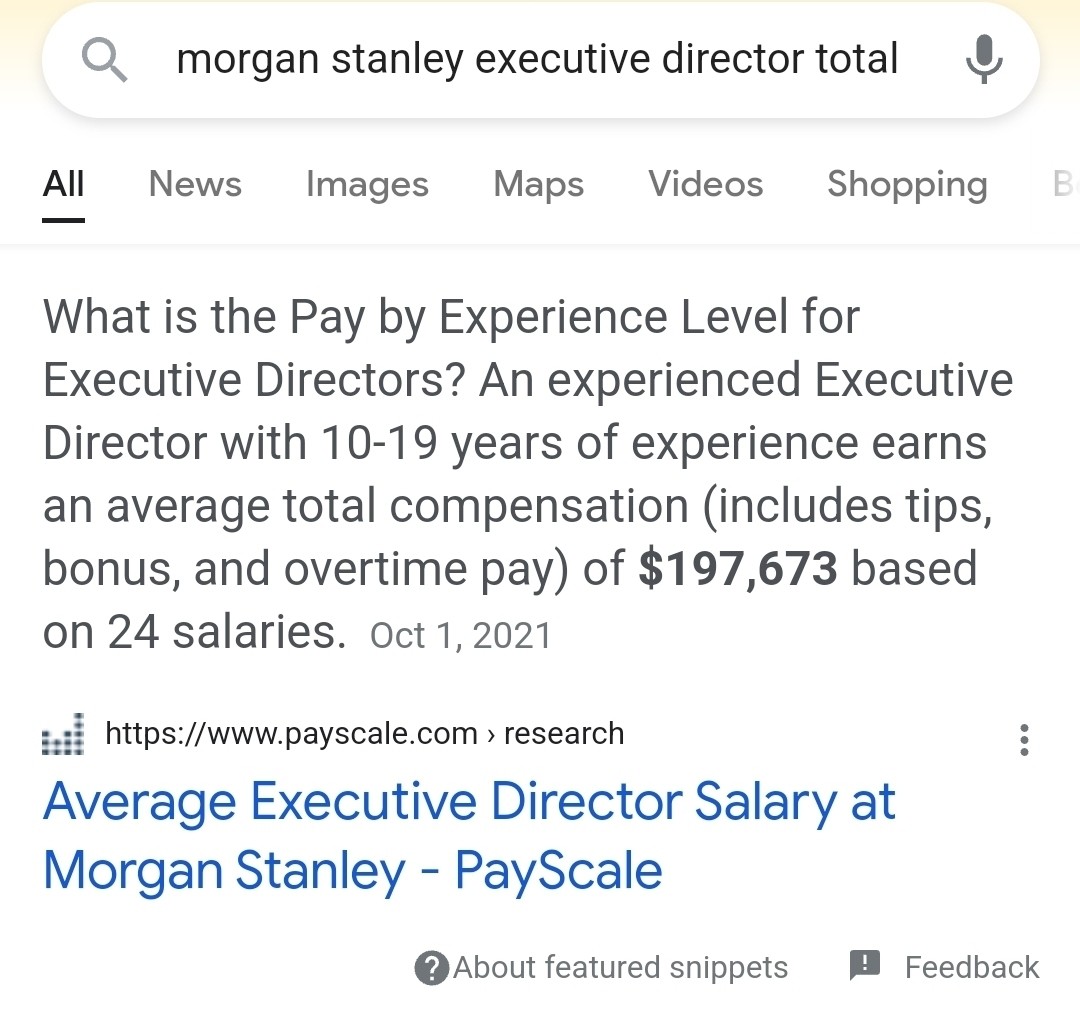 How does the Executive Director role at Morgan Stanley compare to a