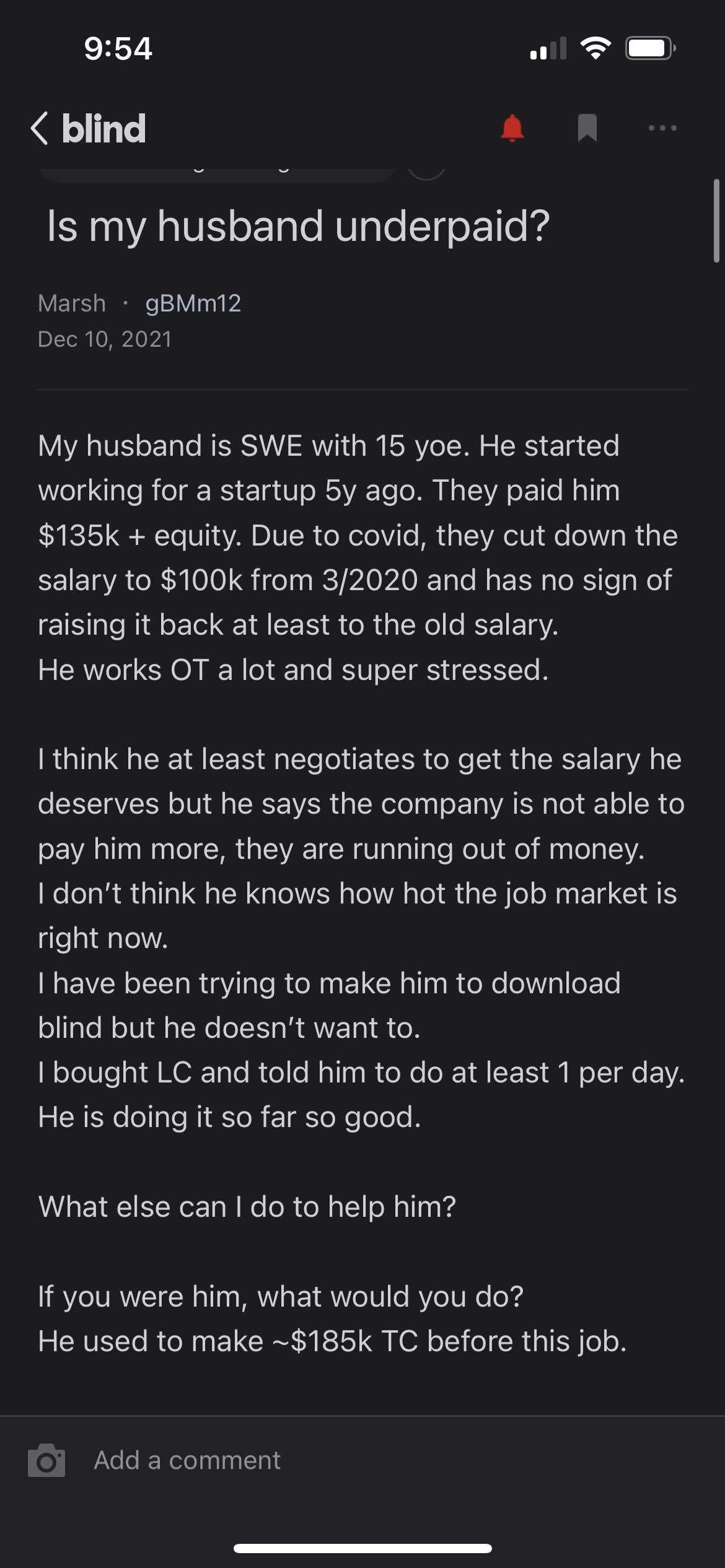 Why doesn’t my husband get the interview?