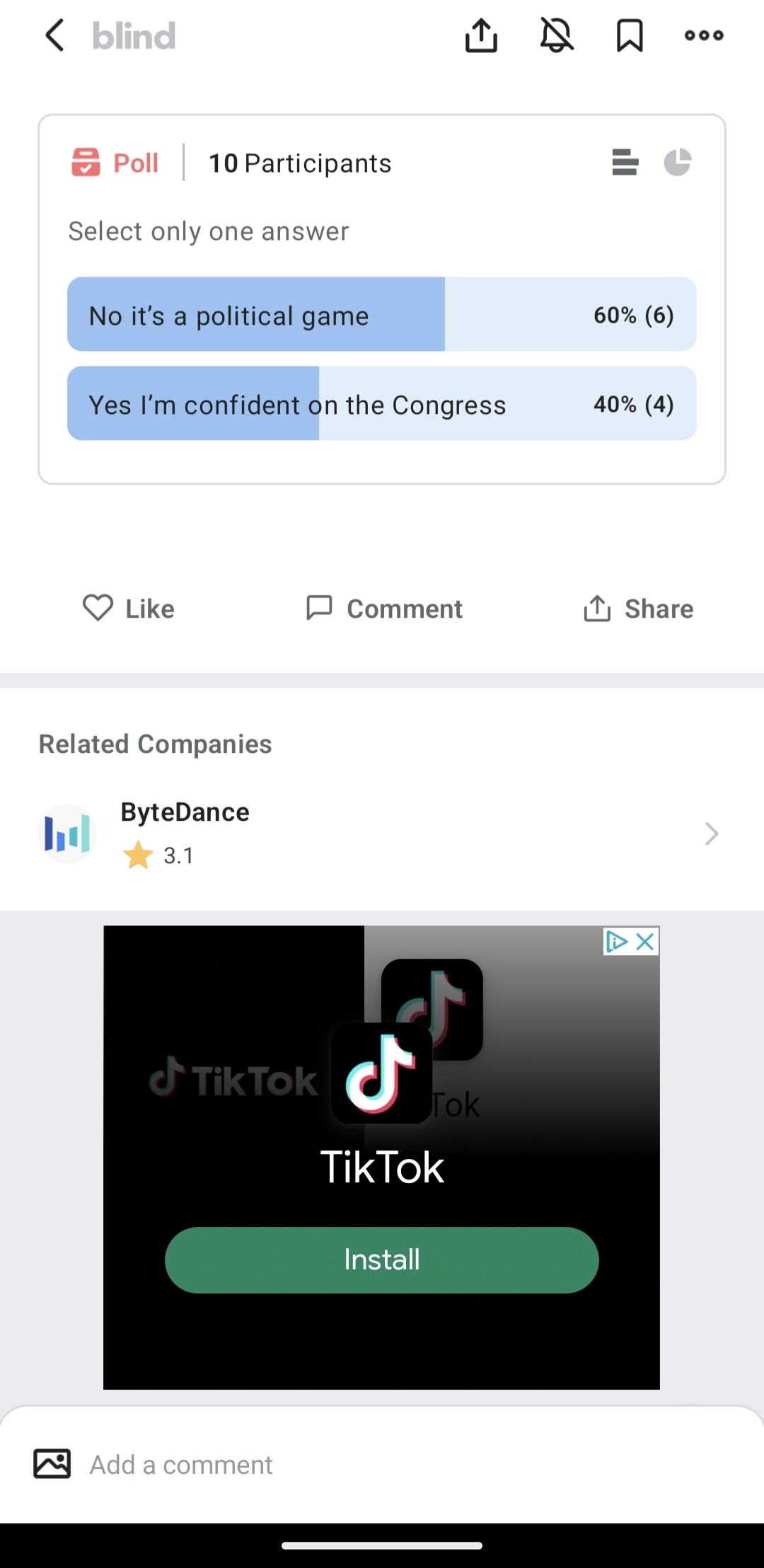 Is TikTok getting banned? Misc. Blind