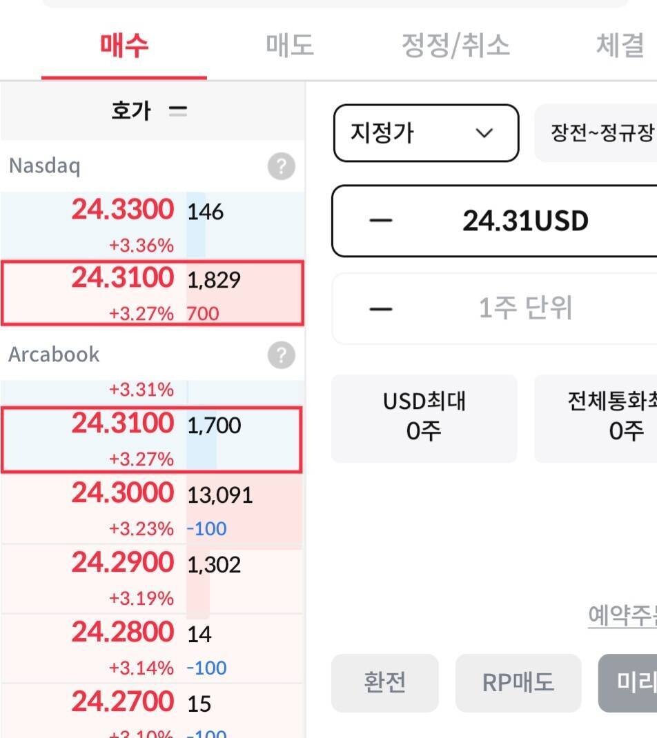 블라인드 | 주식·투자: 전부터 궁금했는데 미장은 왜 호가창이 두개임?